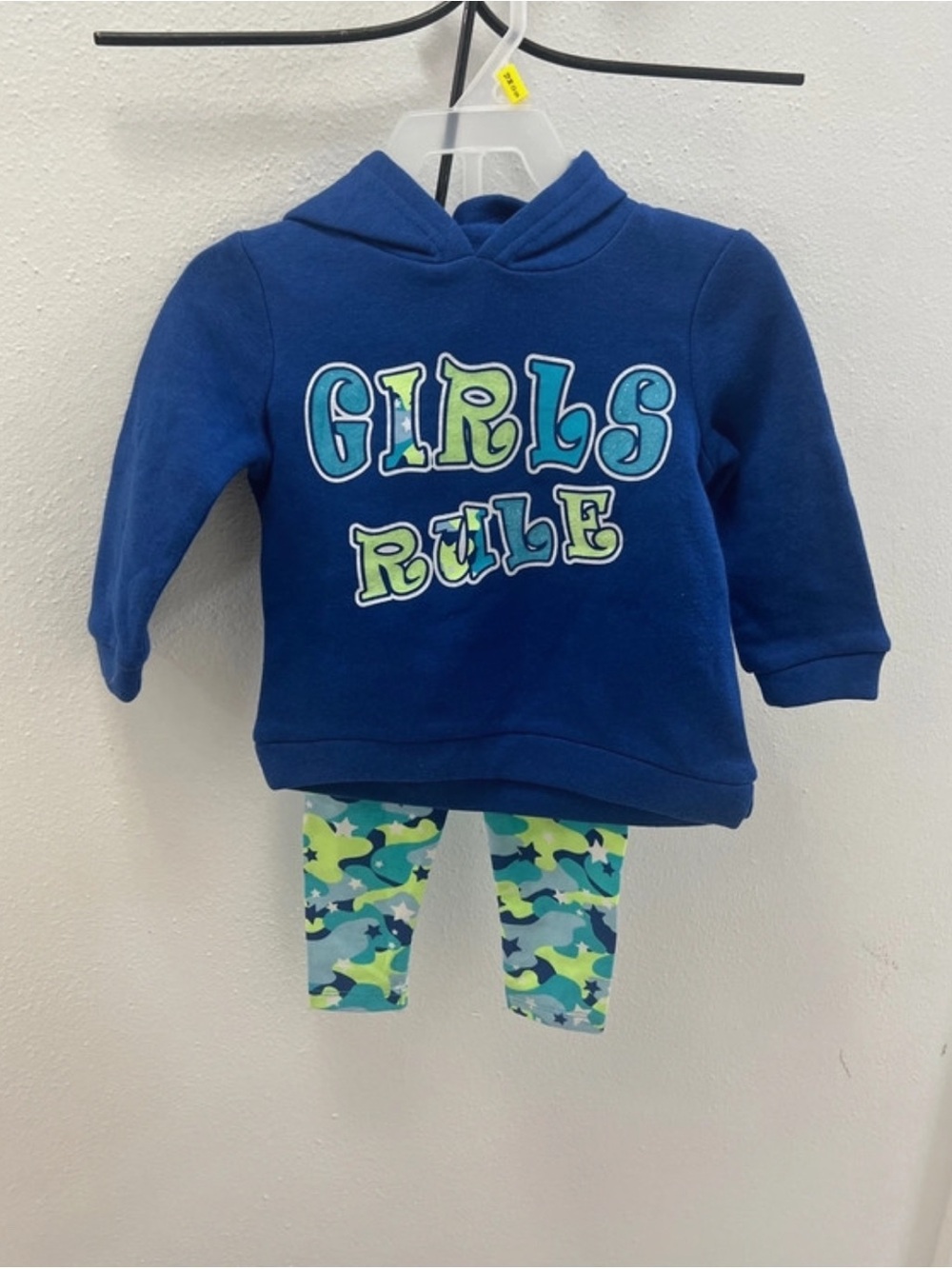 Girl's hoodie sweatshirt and leggings 2 pcs outfit set size 12M